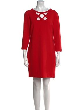 Diane von Furstenberg Red Sheath Dress Size 8